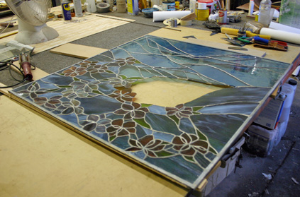 Stained Glass Panel before restoration